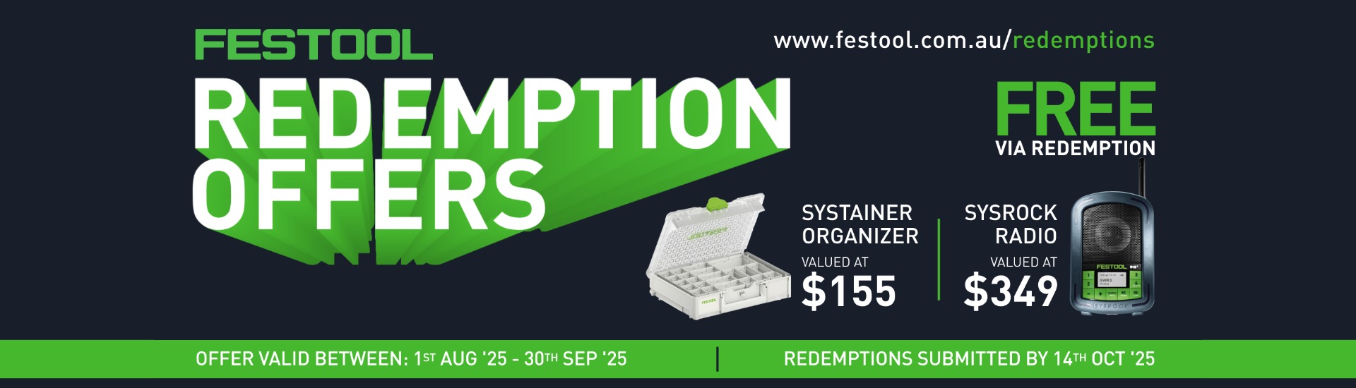 Festool Redemption Offer